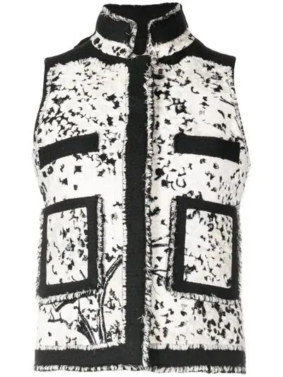 Pre-owned Balenciaga 2008 Runaway Abstract Pattern Jacquard Vest In White