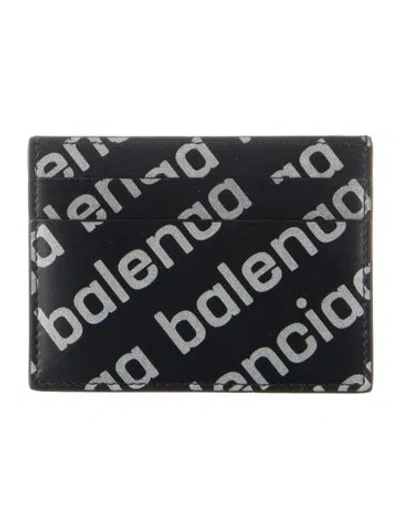 Pre-owned Balenciaga 2009 Leather Card Holder In Black
