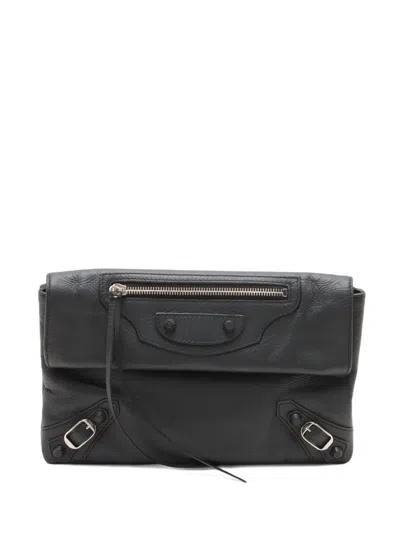 Pre-owned Balenciaga 2010-2020 Envelope Clutch Bag In Black