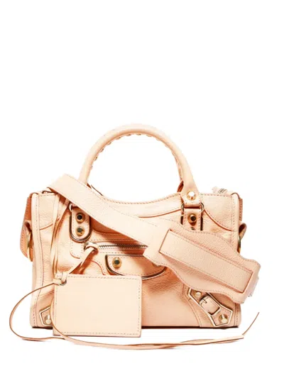 Pre-owned Balenciaga 2010-2020s Mini City Two-way Braided-handle Tote Bag In Neutral