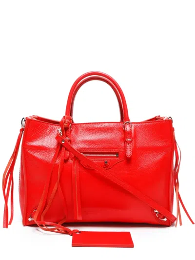 Pre-owned Balenciaga 2010-2020s Papier Two-way Handbag In Red