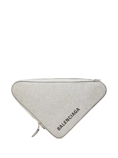 Pre-owned Balenciaga 2010-2024 Medium Leather Triangle Clutch Bag