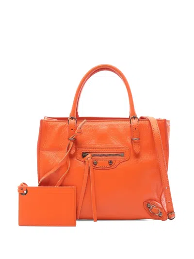Pre-owned Balenciaga 2010-2024 Mini Leather Papier A4 Satchel