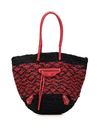 Pre-owned Balenciaga 2010-2024 Raffia Motocross Classic Panier Basket Tote Bag