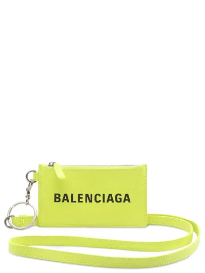 Pre-owned Balenciaga 2010-2025 Leather Cash Wallet Small Wallets In Green