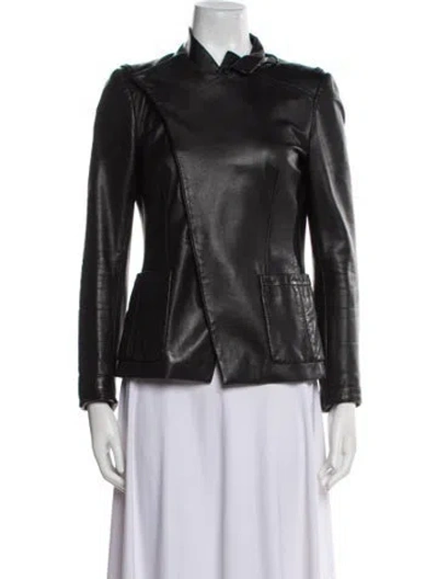 Pre-owned Balenciaga 2010 Leather Biker Jacket In Black