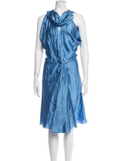 Pre-owned Balenciaga 2010 Midi Length Dress In Blue