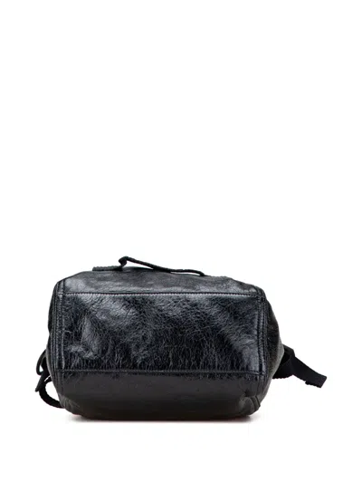 Pre-owned Balenciaga 2010 Small Lambskin Arena Army Tote Satchel In Black