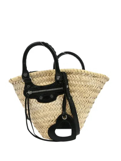Pre-owned Balenciaga 2010-2020s Le Cagole Basket Handbag In Neutral