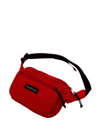 Pre-owned Balenciaga 2010-2025 Nylon Explorer Belt Bag In Red