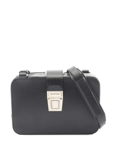 Pre-owned Balenciaga 2010-2026 Leather Tuck Lock Shoulder Bag In Black