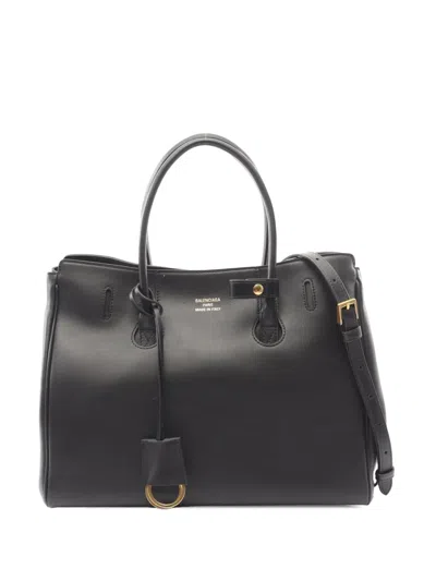 Pre-owned Balenciaga 2010-2026 Small Smooth Calfskin Hampton Carry All Satchel In Black