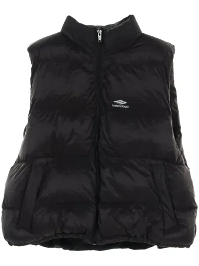 Pre-owned Balenciaga 2010s 3b Sports Icon Ski Gilet In Black