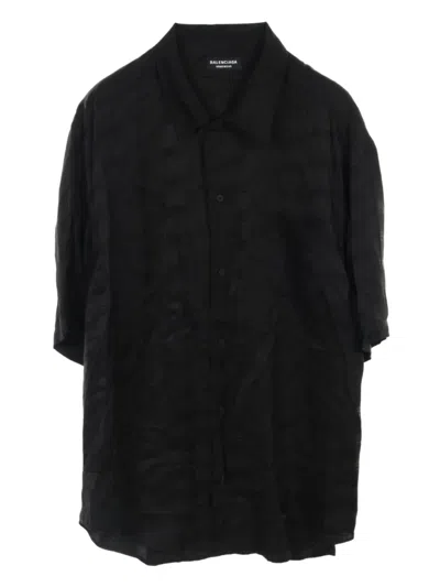 Pre-owned Balenciaga 2010s Bb-pattern Shirt