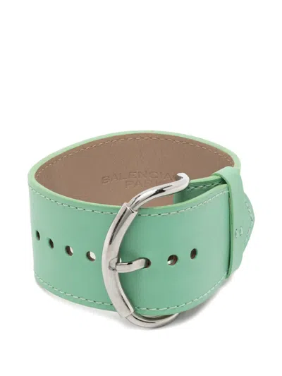Pre-owned Balenciaga 2010s Buckle-fastening Bracelet In Green