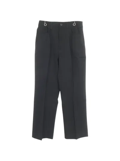 Pre-owned Balenciaga 2010s Button-up Straight-leg Trousers In Black