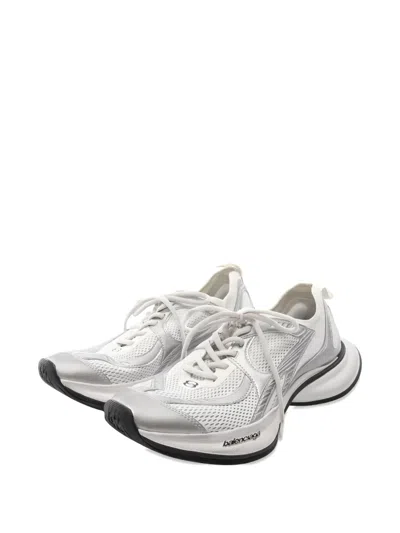 Pre-owned Balenciaga 2010s Circuit Fabric Sneakers In White