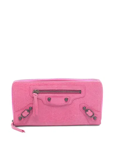 Pre-owned Balenciaga 2010s Classic Continental Wallet In Pink