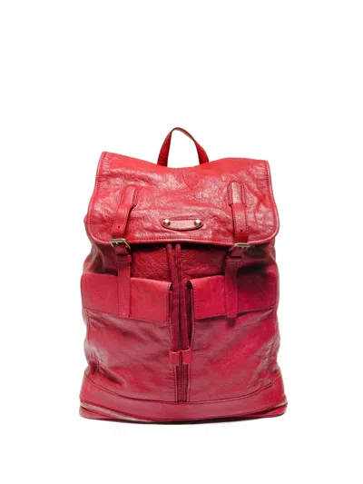 Pre-owned Balenciaga 2010s Classic Leather Backpack In Red