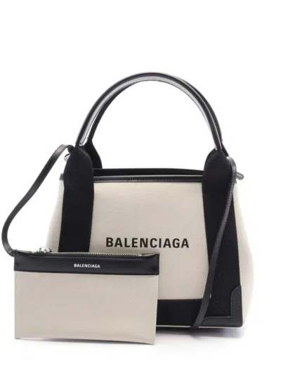 Pre-owned Balenciaga 2010s Hippopotamus Xs Handbag In Neutrals