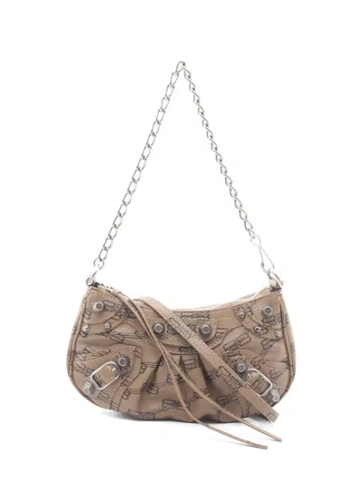 Pre-owned Balenciaga 2010s Le Cagole Bb Handbag In Neutral