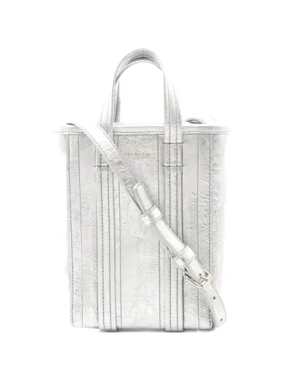 Pre-owned Balenciaga 2010s Leather Tote Bag In Silver