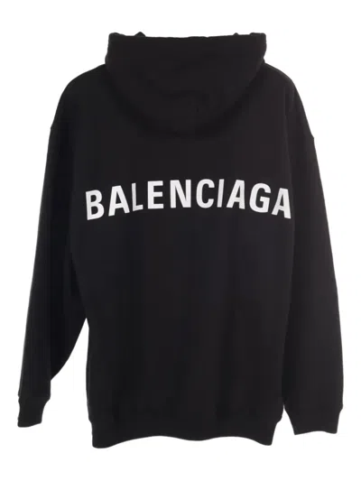 Pre-owned Balenciaga 2010s Logo-print Hoodie In Black