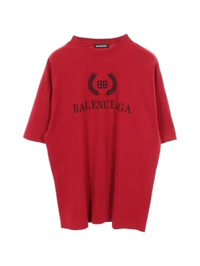 Pre-owned Balenciaga 2010s Logo Print T-shirt In Red
