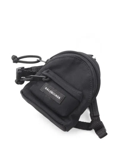 Pre-owned Balenciaga 2010s Micro Backpack Bag Charm In Black