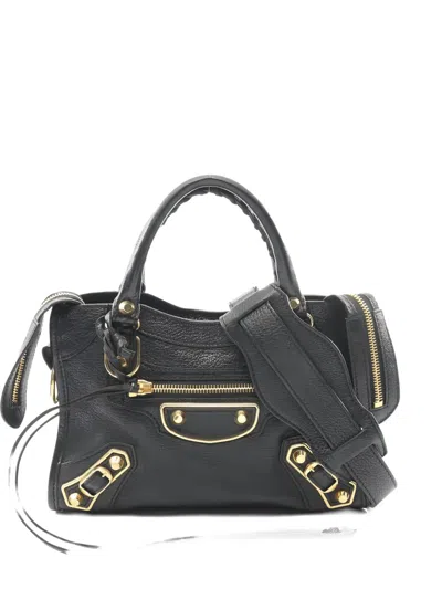 Pre-owned Balenciaga 2010s Mini City Tote Bag In Black