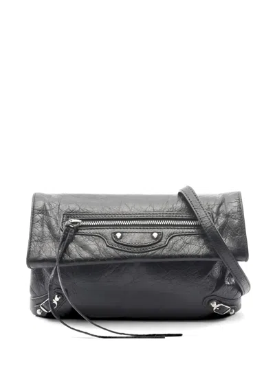 Pre-owned Balenciaga 2010s Mini Classic Envelope Strap Shoulder Bag In Black