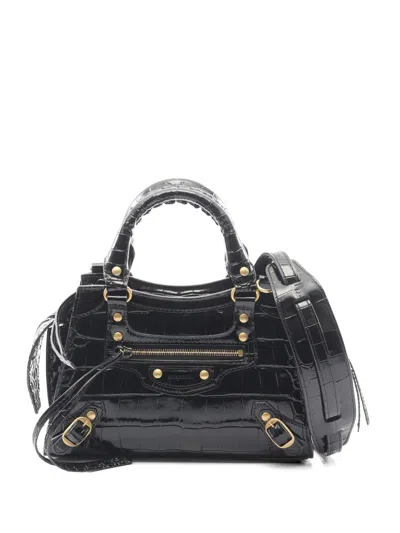 Pre-owned Balenciaga 2010s Mini Neo Class City Tote Bag In Black