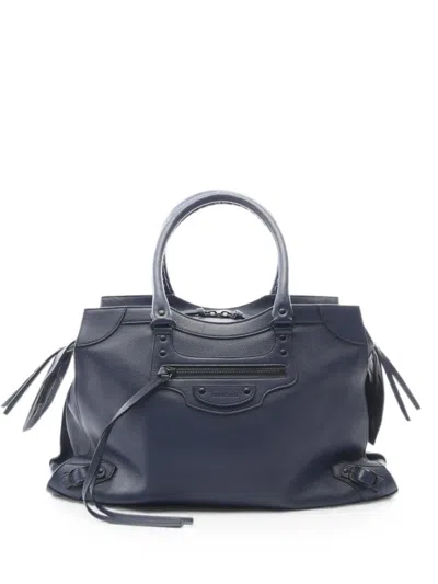 Pre-owned Balenciaga 2010s Neo Classic City Tote Bag In Blue