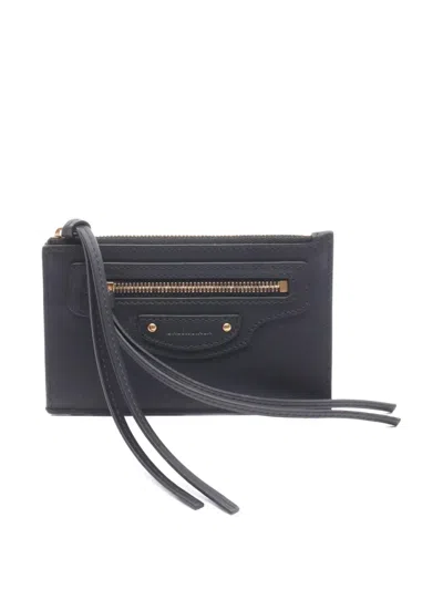 Pre-owned Balenciaga 2010s Neo Classic Leather Card Holder In Black
