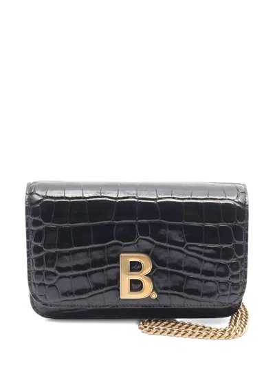 Pre-owned Balenciaga 2010s Patent Leather Shoulder Bag In Black