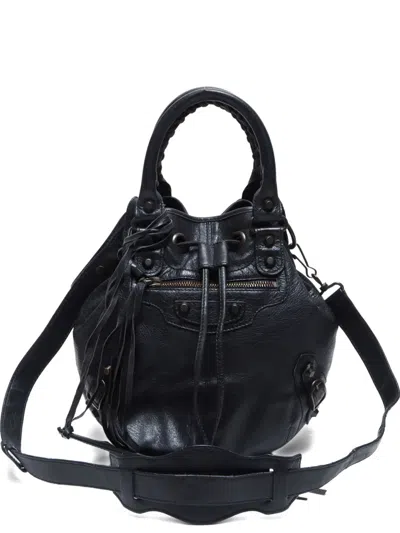 Pre-owned Balenciaga 2010s Pom Pom Shoulder Bag