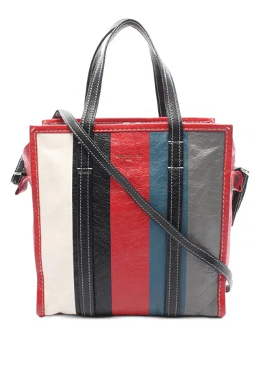 Pre-owned Balenciaga 2010s Small Bazar Leather Tote Bag In Red