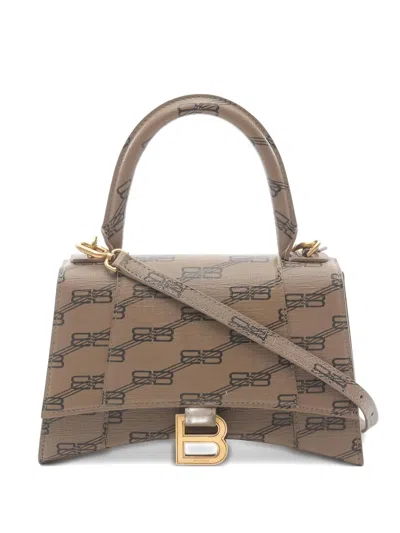 Pre-owned Balenciaga 2010s Small Hourglass Monogram Handbag In Brown