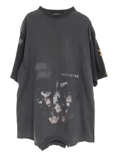 Pre-owned Balenciaga 2010s Speedhunters T-shirt In Black