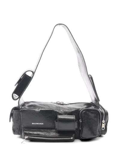 Pre-owned Balenciaga 2010s Superbusy Leather Shoulder Bag In Black