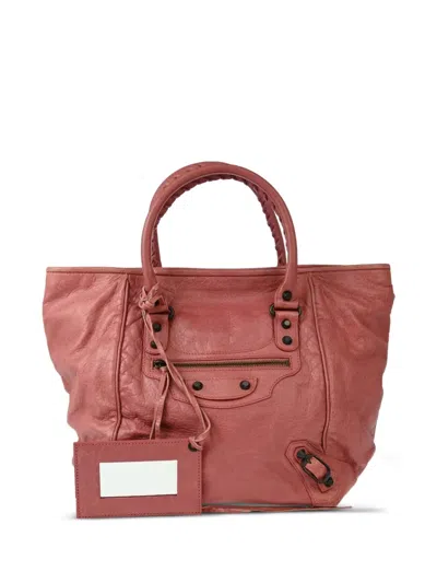 Pre-owned Balenciaga 2010s The City Leather Tote Handbag In Red