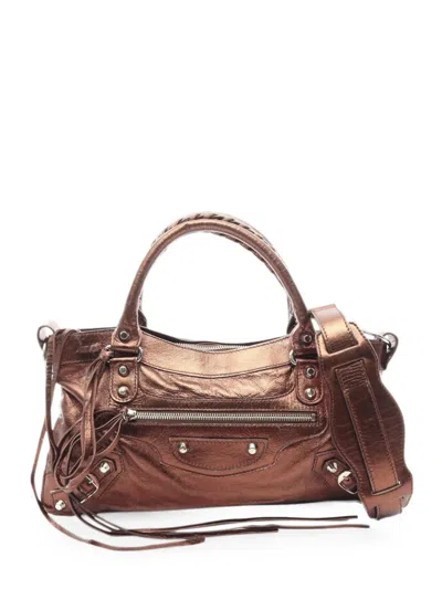Pre-owned Balenciaga 2010s The First Tote Bag In ブラウン