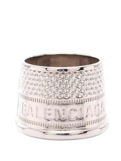 Pre-owned Balenciaga 2010s Thimble Ring In Silver