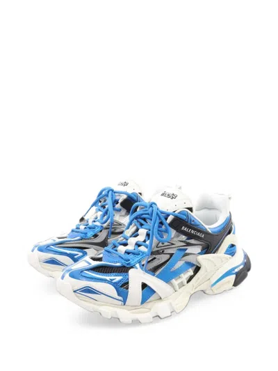 Pre-owned Balenciaga 2010s Track.2 Logo-print Low-top Sneakers In White