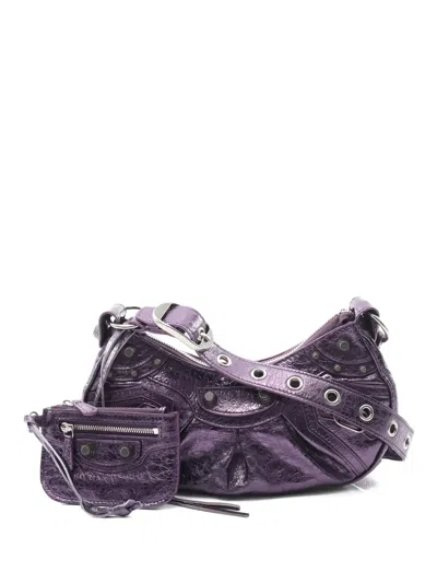 Pre-owned Balenciaga 2010s Xs Le Cagole Shoulder Bag In Purple