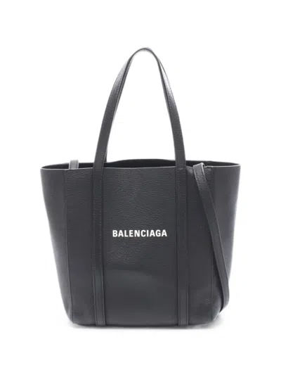 Pre-owned Balenciaga 2010s Xxs Everyday Leather Tote Bag In Black