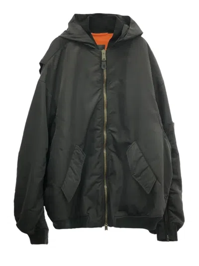Pre-owned Balenciaga 2010s Zip-up Hooded Jacket In Black