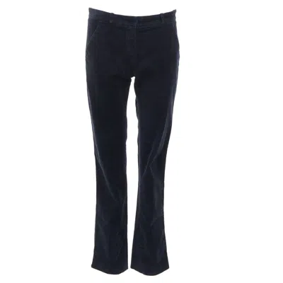 Pre-owned Balenciaga 2011 Black Corduroy Mid Waist Straight Leg Pants Fr36 S