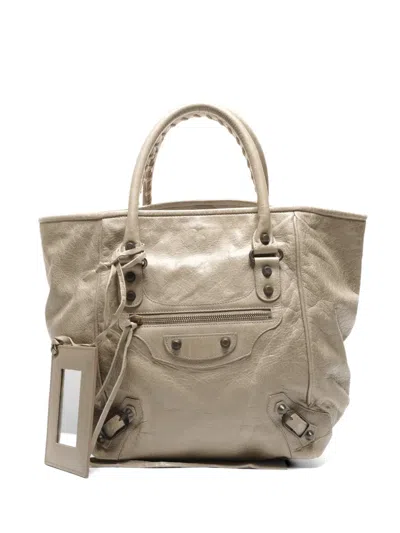 Pre-owned Balenciaga 2011 Motocross Sunday Tote Bag In Gray