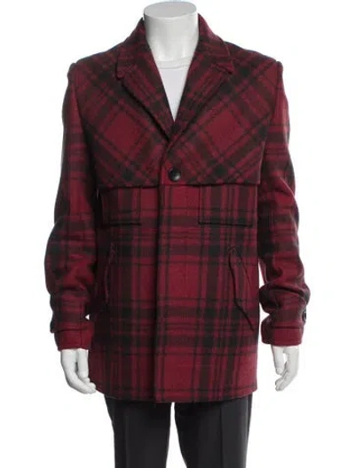 Pre-owned Balenciaga 2011 Virgin Wool Coat In Red